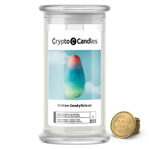 Cotton Candy Crypto Candle