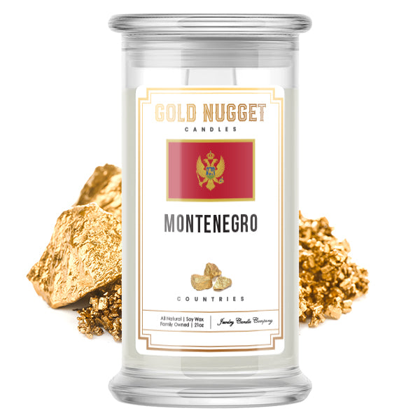 Montenegro Countries Gold Nugget Candles