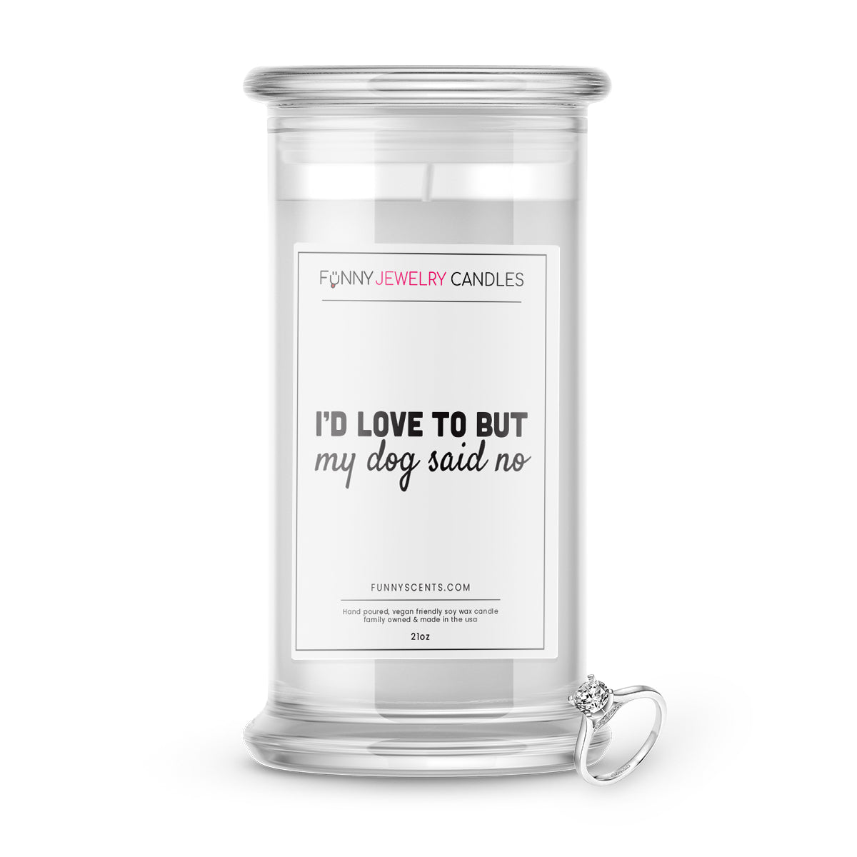 I'd Love To But My Dog said no Jewelry Funny Candles