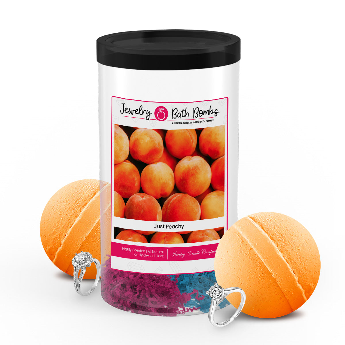 Just Peachy Jewelry Bath Bombs Twin Pack