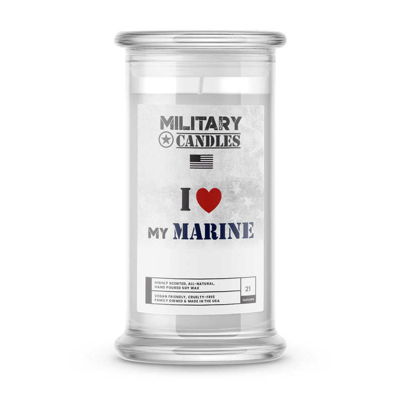 I ❤️ my MARINE | Military Candles