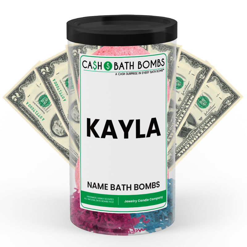 KAYLA Name Cash Bath Bomb Tube