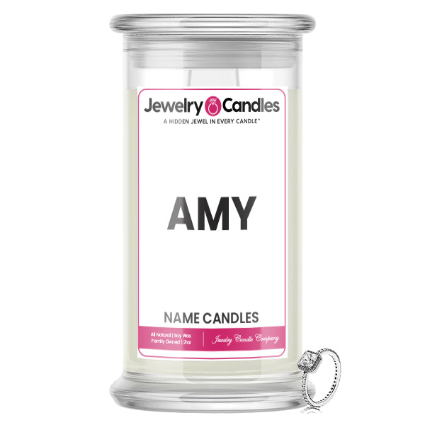 AMY Name Jewelry Candles Jewelry Candles A Ring Hidden In Every Candle and Bath Bomb