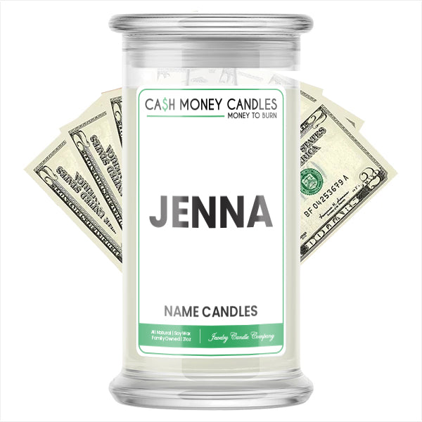 JENNA Name Cash Candles