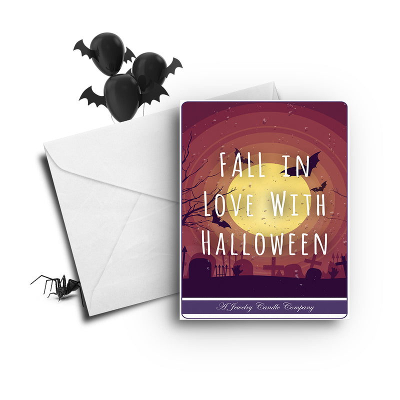 Fall in love with halloween Greetings Card
