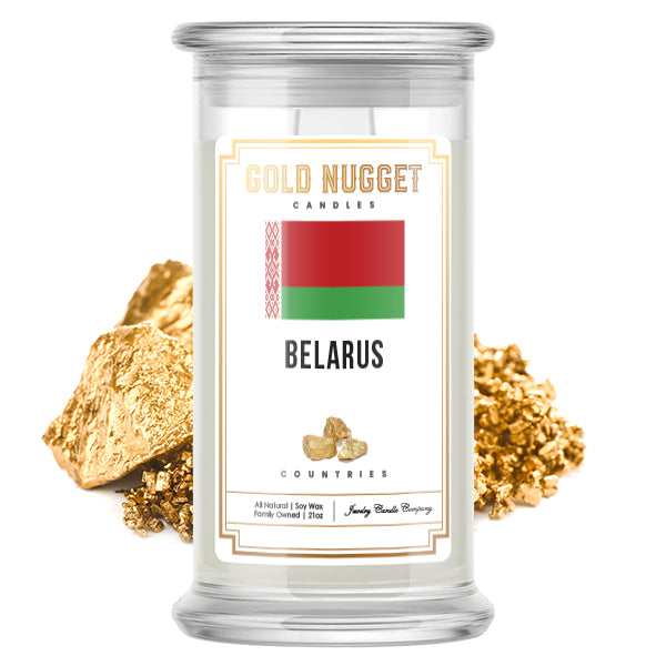 Belarus Countries Gold Nugget Candles