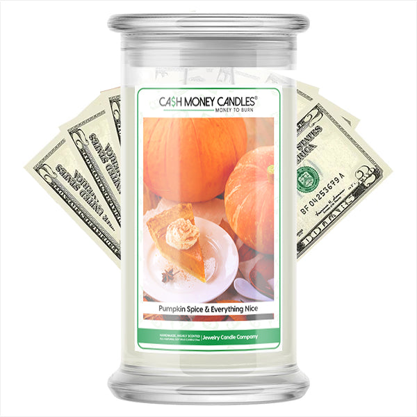 Pumpkin Spice & Everything Nice Cash Money Candles