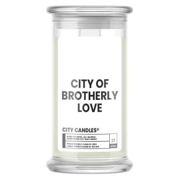 City Of Brotherly Love City Candle