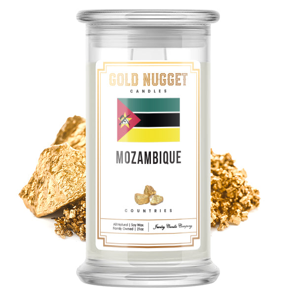 Mozambique Countries Gold Nugget Candles