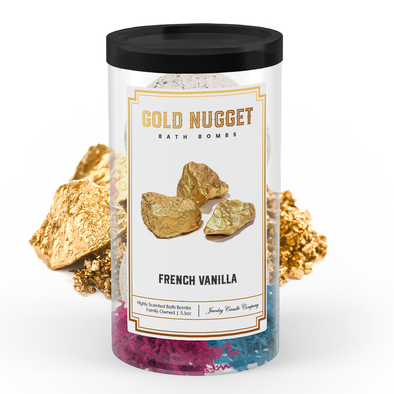 French Vanilla Gold Nugget Bath Bombs