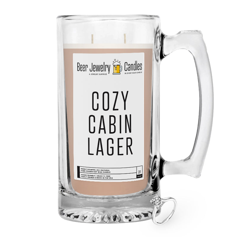 Cozy Cabin Lager Beer Jewelry Candle