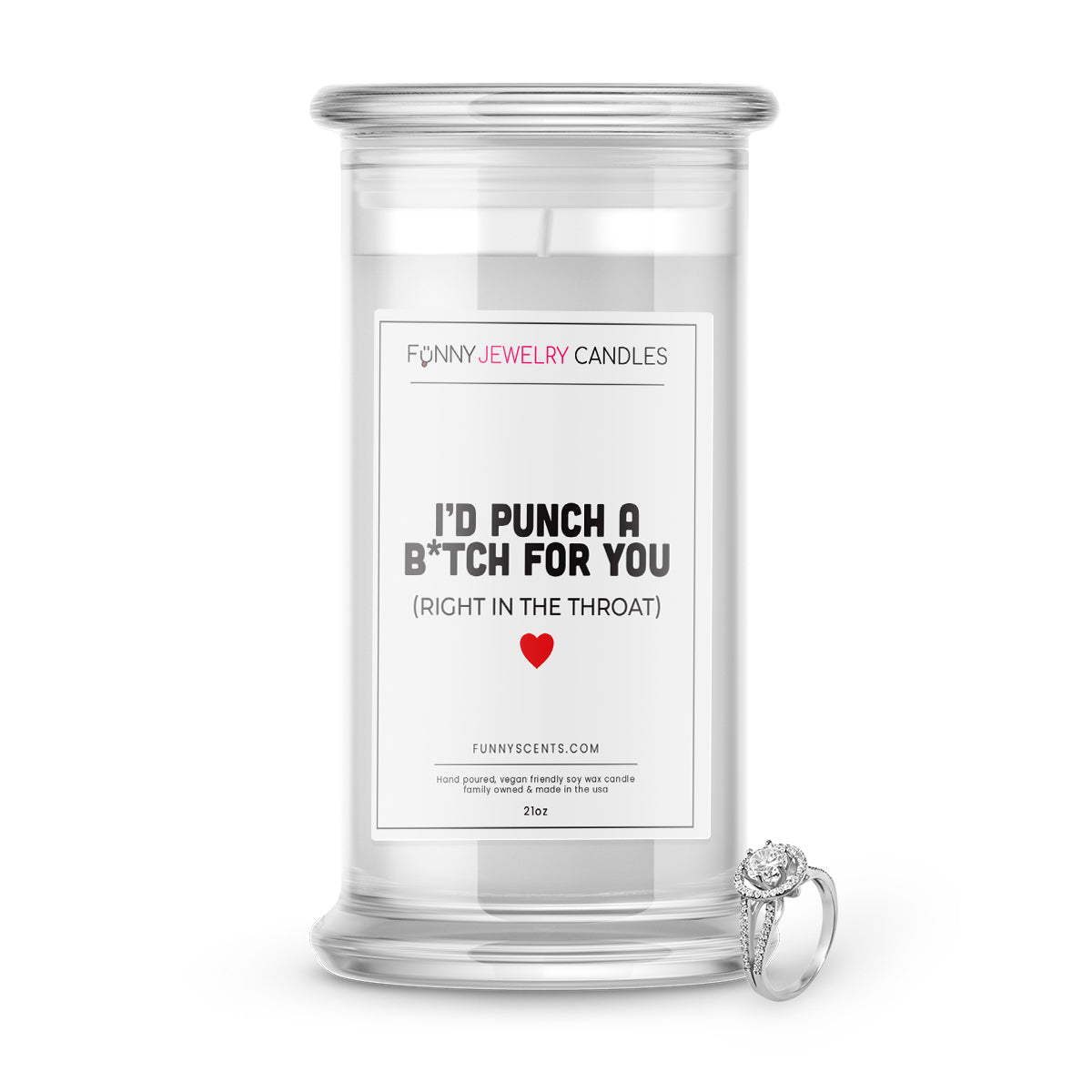 I'd Punch a B*tch for You(Right in the Throat) Jewelry Funny Candles