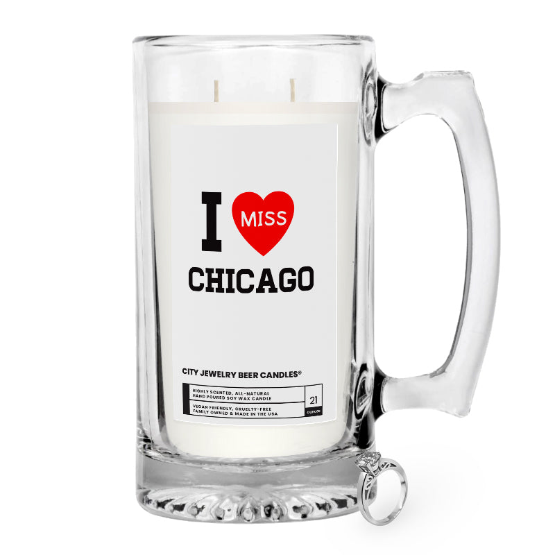 I miss Chicago City Jewelry Beer Candles