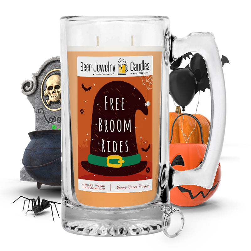 Free broom rides Beer Jewelry Candle