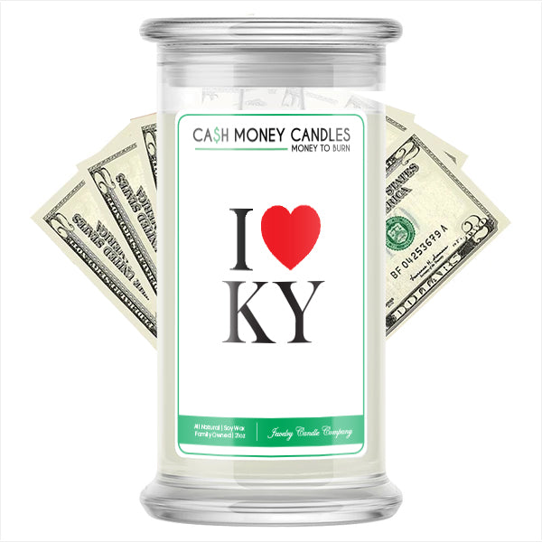 I Love KY Cash Money State Candles