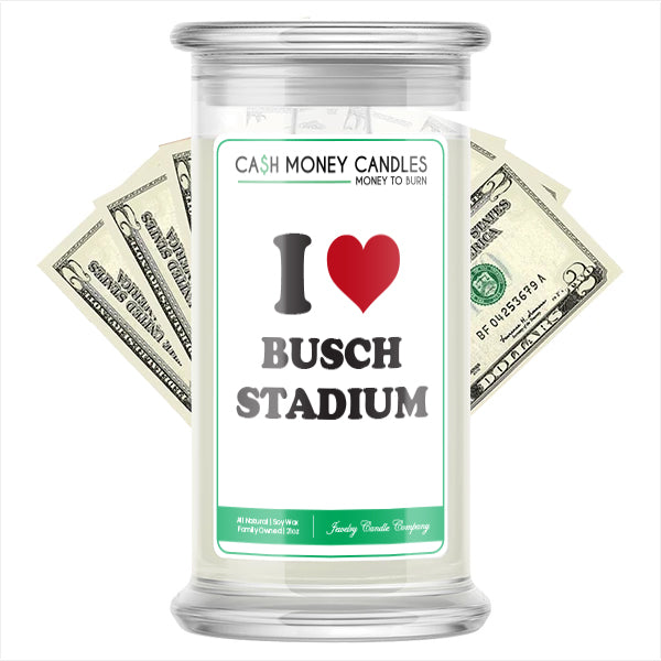 I Love BUSCH STADIUM Landmark Cash Candles