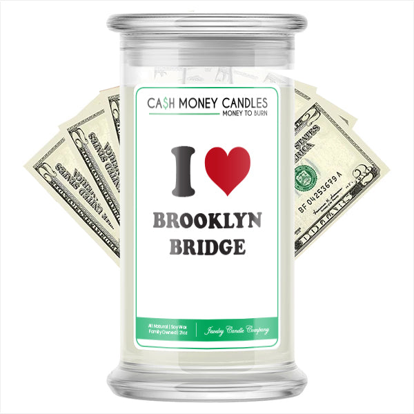 I Love BROOKLYN BRIDGE Landmark Cash Candles
