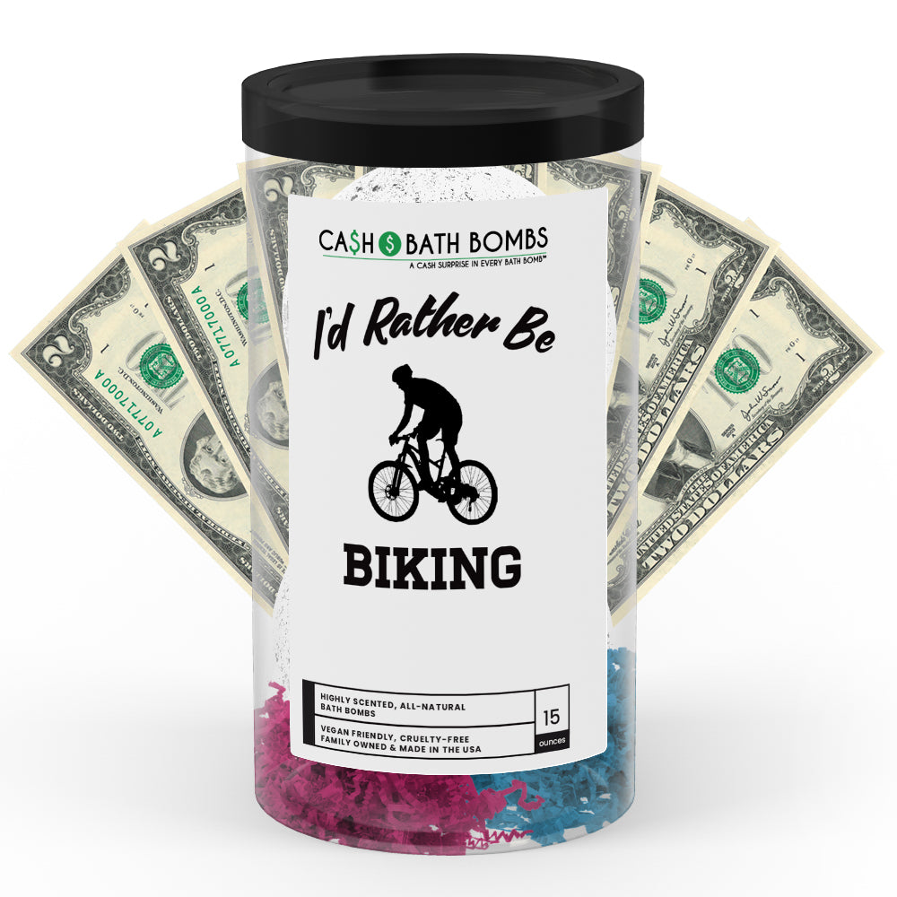I'd rather be Biking Cash Bath Bombs