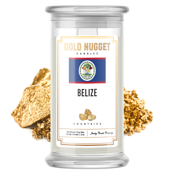 Belize Countries Gold Nugget Candles