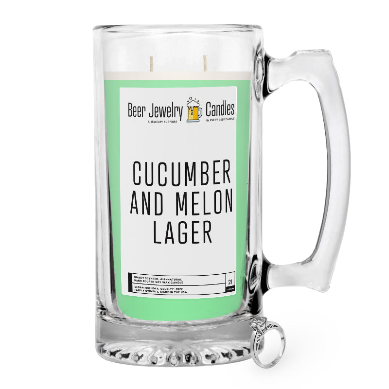 Cucumber and Melon Lager Beer Jewelry Candle