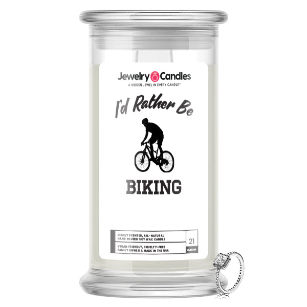 I'd rather be Biking Jewelry Candles
