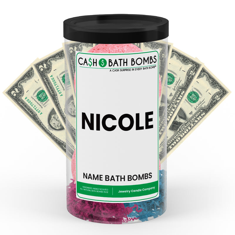 NICOLE Name Cash Bath Bomb Tube