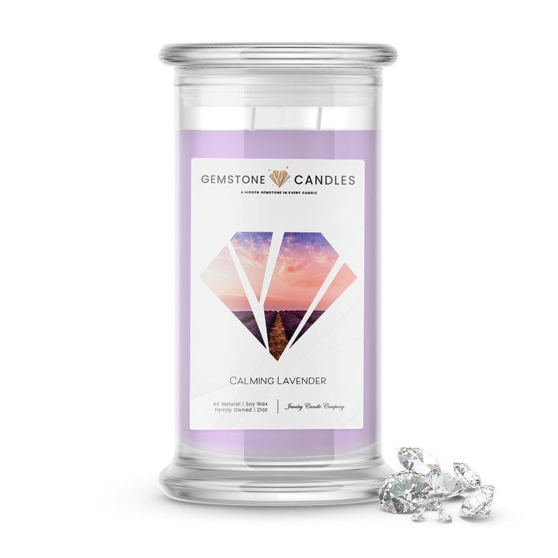 Calming Lavender | Gemstone Candles