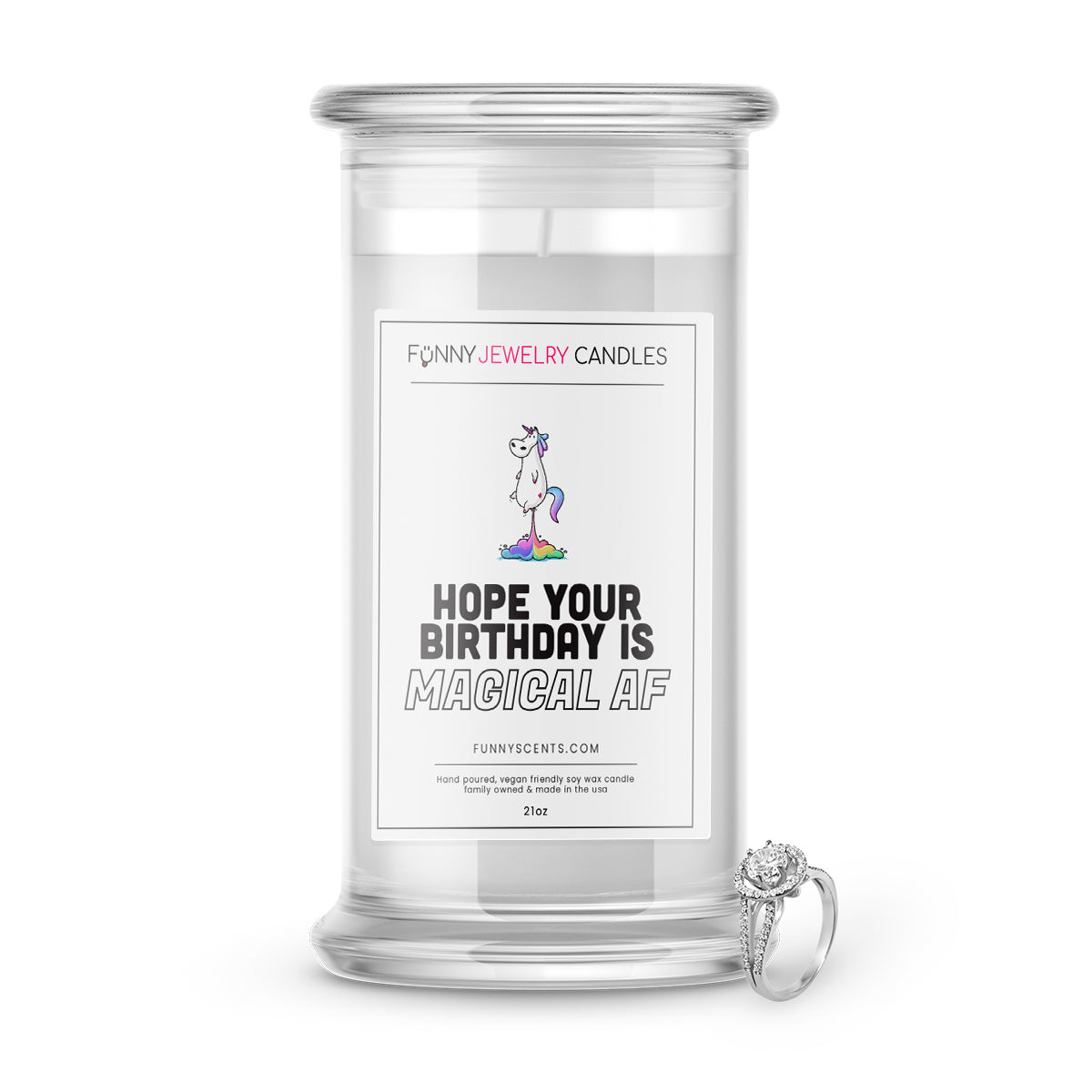 Hope Your Birthday is Magical AF Jewelry Funny Candles