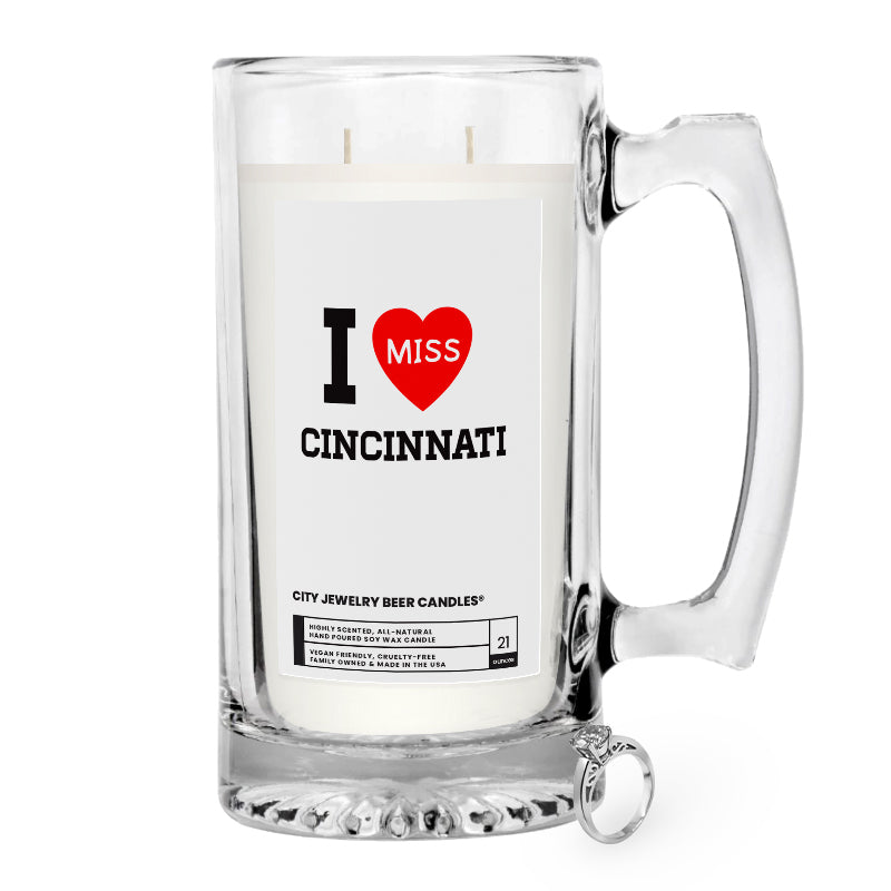 I miss Cincinnati City Jewelry Beer Candles