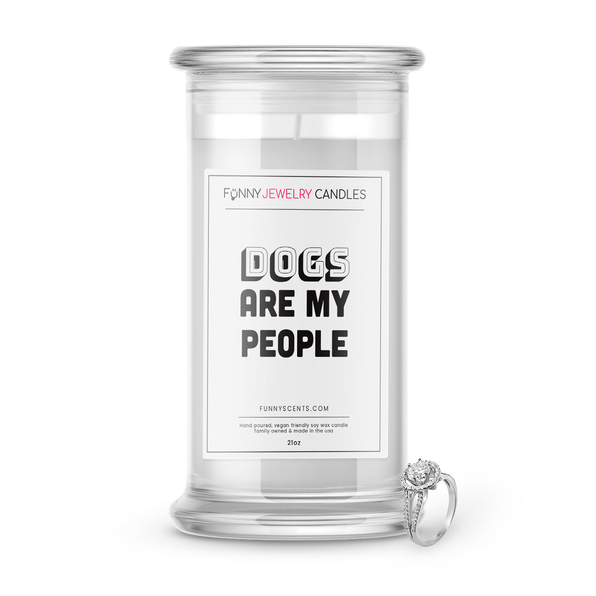 Dogs are My People Jewelry Funny Candles