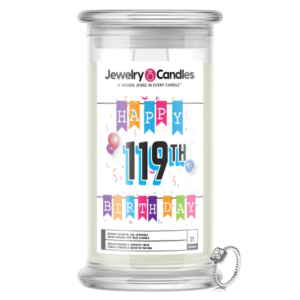 Happy 119th Birthday Jewelry Candle