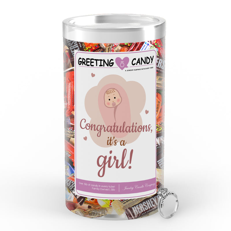 Congratulations, It's Girl! Greetings Candy