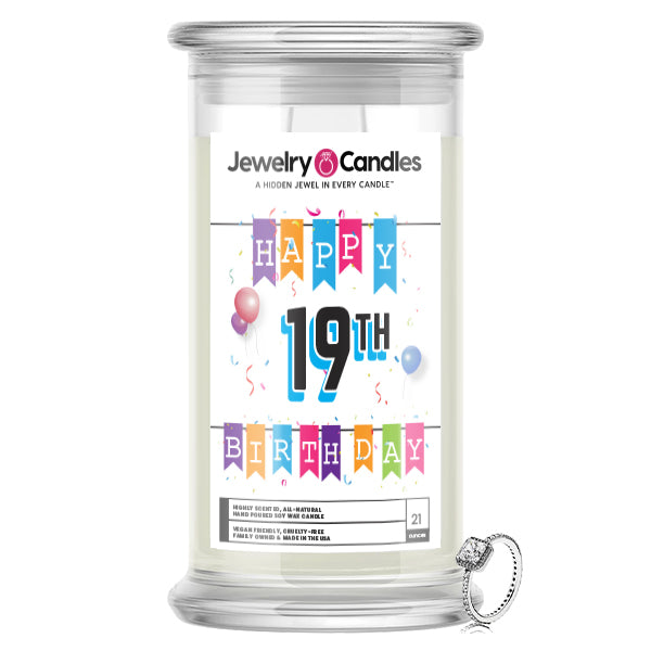 Happy 19th Birthday Jewelry Candle