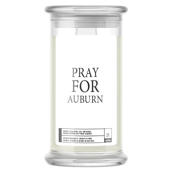 Pray For Auburn Candle