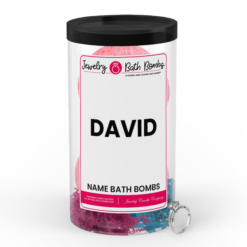 DAVID Name Jewelry Bath Bomb Tube