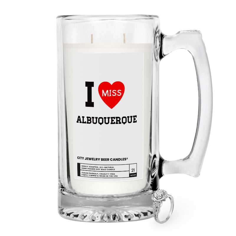 I miss Albuquerque City Jewelry Beer Candles