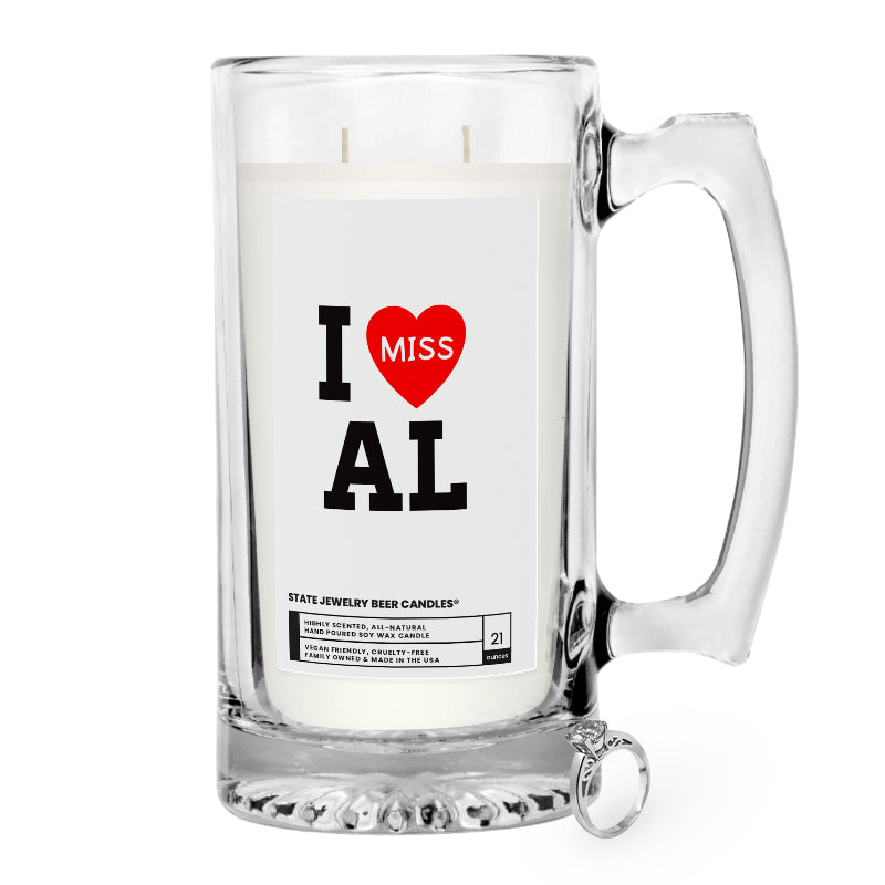 I miss AL State Jewelry Beer Candles
