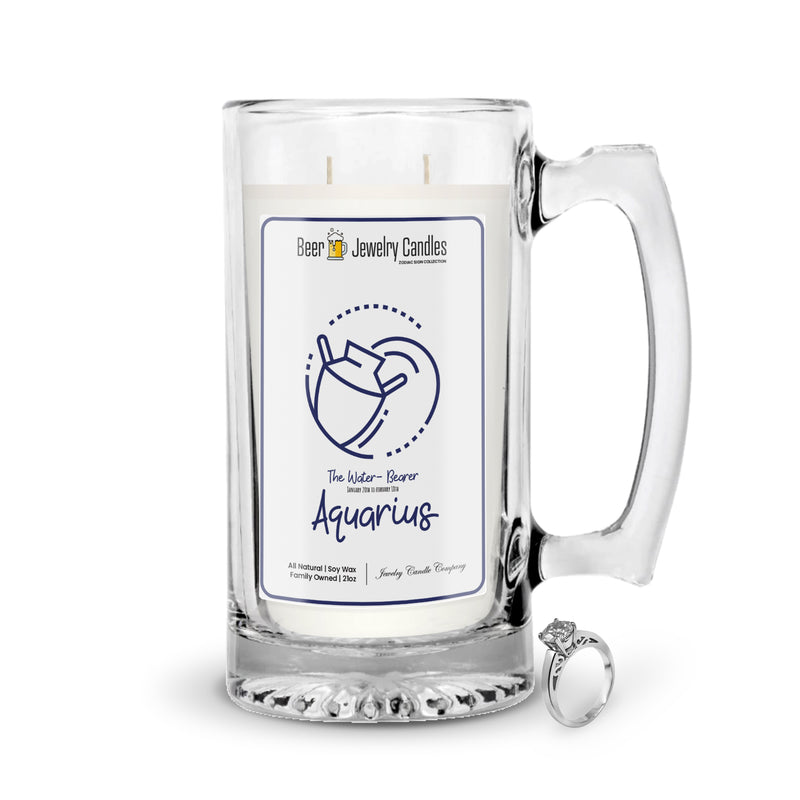 Aquarius Beer Jewelry Candles | Zodiac Sign Collections