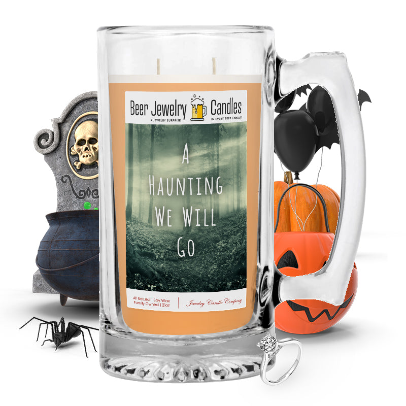 A hunting we will go Beer Jewelry Candle