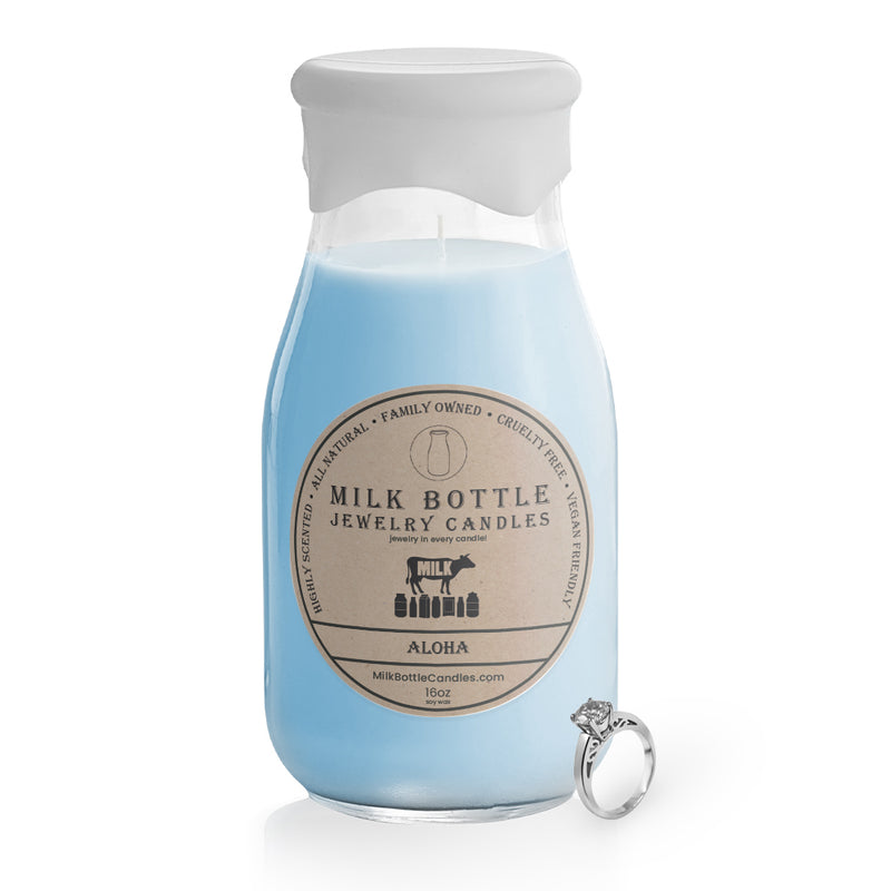 Aloha - Milk Bottle Jewelry Candles