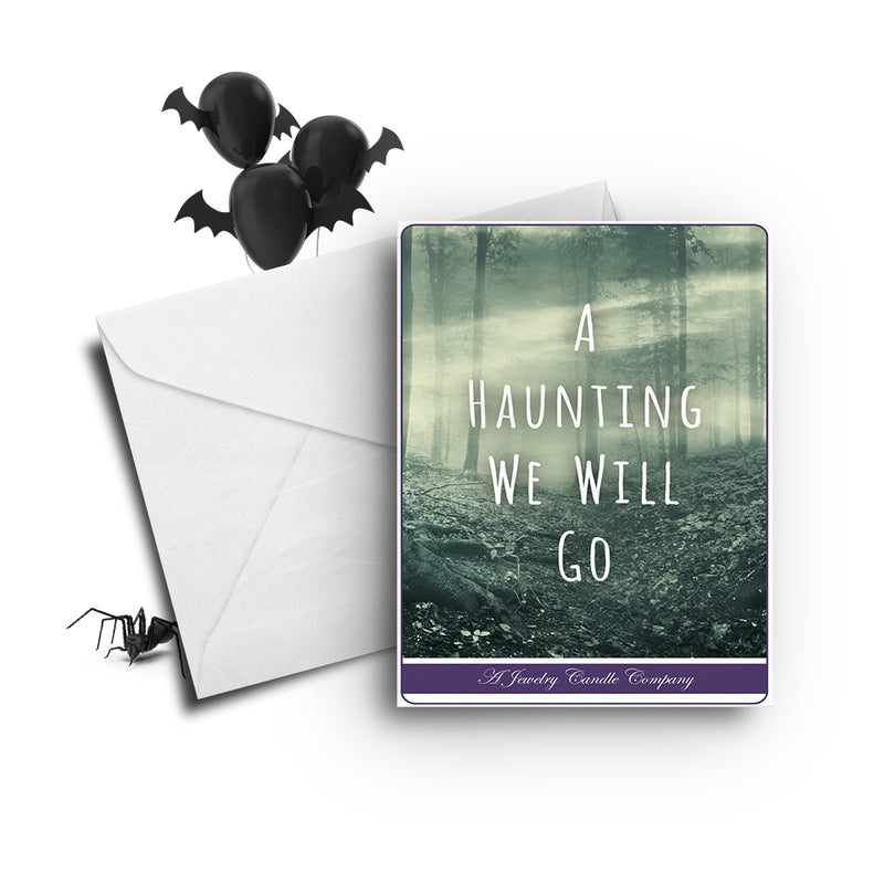 A hunting we will go Greetings Card