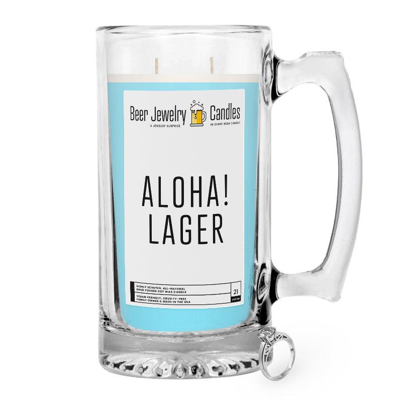 Aloha! Lager Beer Jewelry Candle