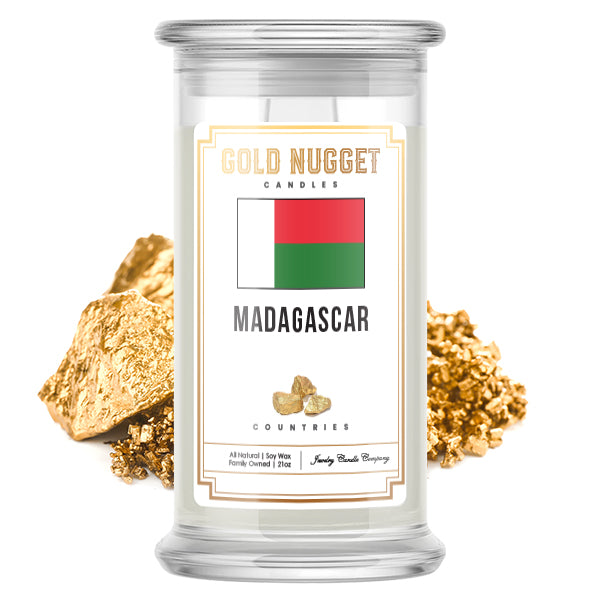 Madagascar Countries Gold Nugget Candles