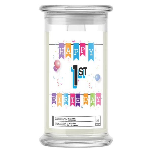 Happy 1st Birthday Candle