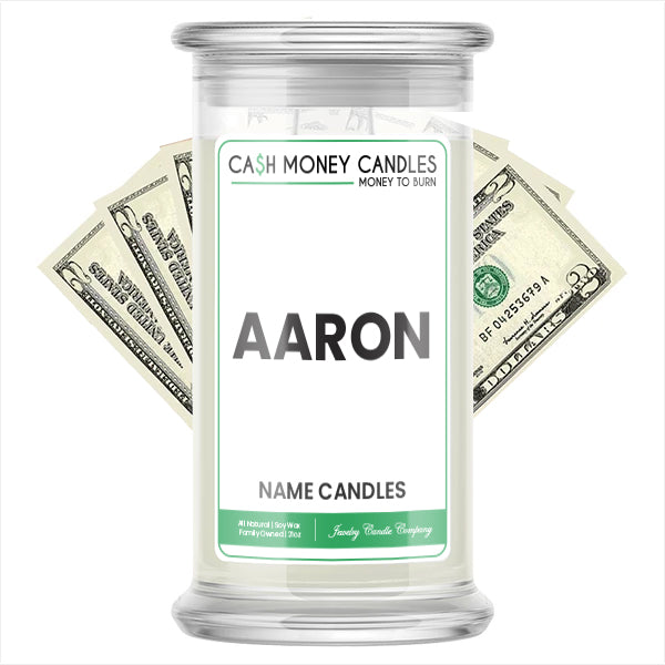 AARON Name Cash Candles