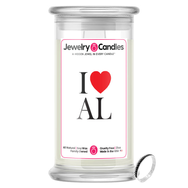 I Love AL Jewelry State Candles