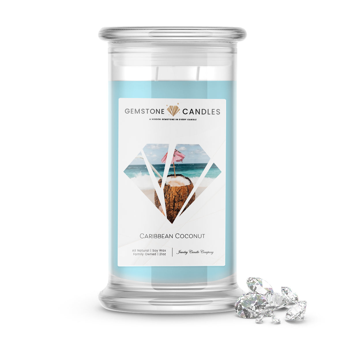 Caribbean Coconut | Gemstone Candles