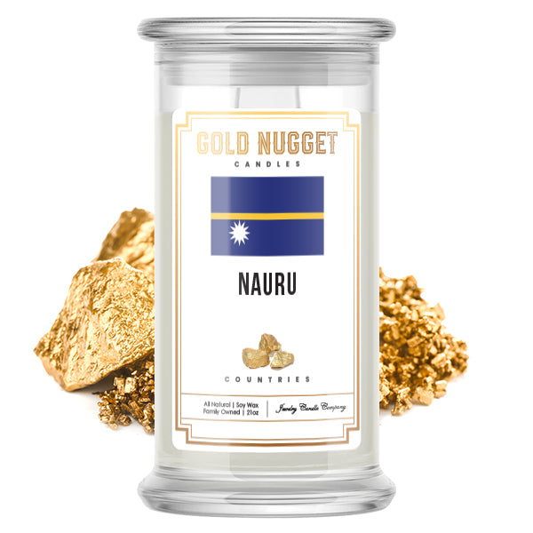 Nauru Countries Gold Nugget Candles