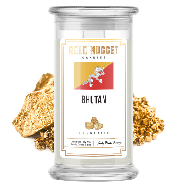 Bhutan Countries Gold Nugget Candles