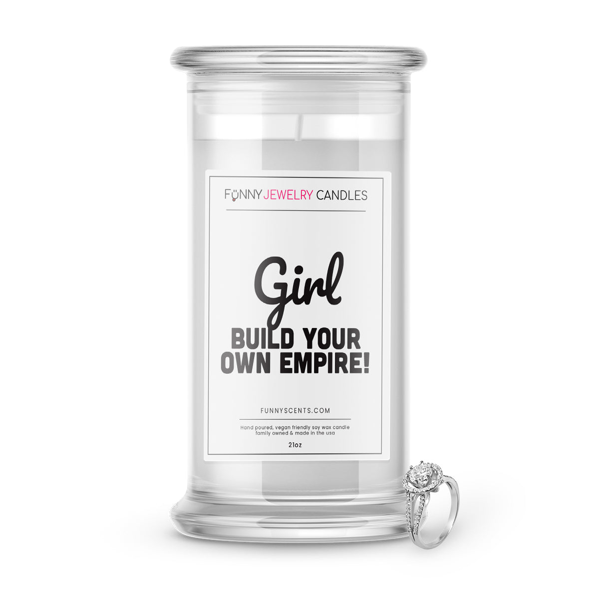 girl build your own empire jewelry funny candle
